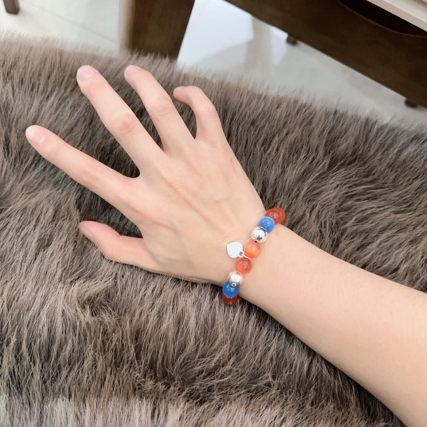 Tiffany & Co. Love Heart Tag Beaded Bracelet